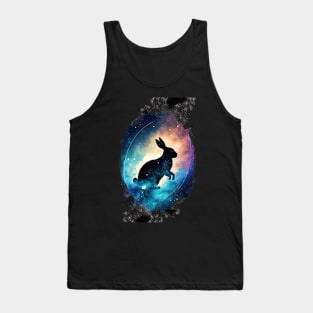 Year of the rabbit chinese zodiac sign in shiny galaxy Tank Top